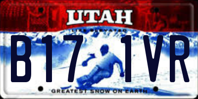 UT license plate B171VR