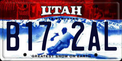 UT license plate B172AL