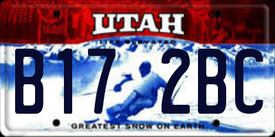 UT license plate B172BC