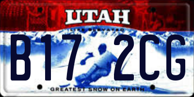 UT license plate B172CG