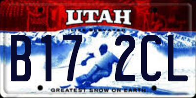 UT license plate B172CL
