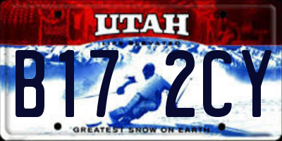 UT license plate B172CY