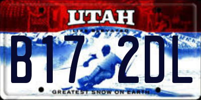 UT license plate B172DL