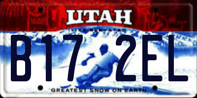 UT license plate B172EL