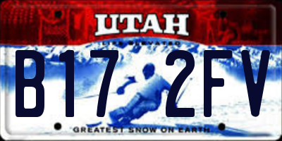 UT license plate B172FV