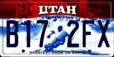 UT license plate B172FX