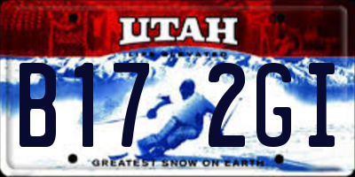 UT license plate B172GI