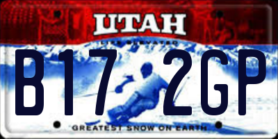 UT license plate B172GP