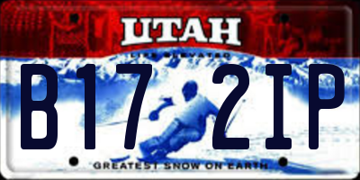 UT license plate B172IP