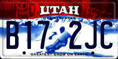 UT license plate B172JC