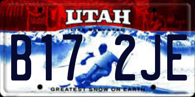 UT license plate B172JE