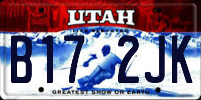 UT license plate B172JK