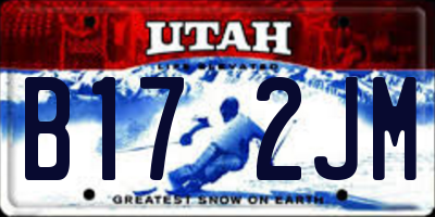 UT license plate B172JM