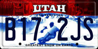 UT license plate B172JS