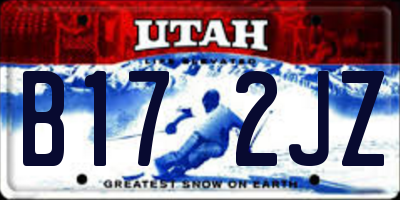 UT license plate B172JZ