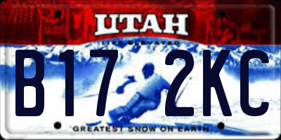 UT license plate B172KC