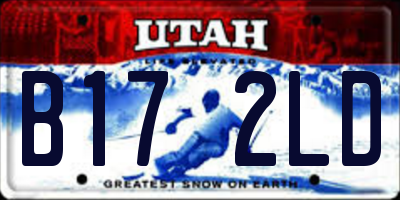 UT license plate B172LD