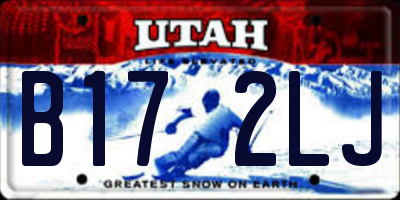 UT license plate B172LJ