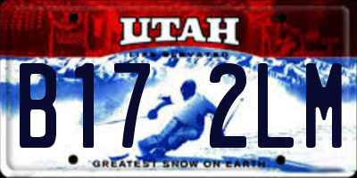 UT license plate B172LM