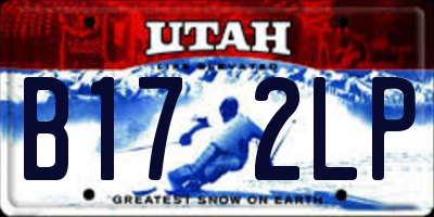 UT license plate B172LP