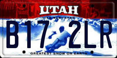 UT license plate B172LR