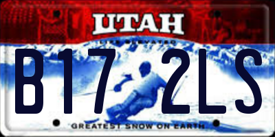 UT license plate B172LS
