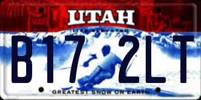 UT license plate B172LT