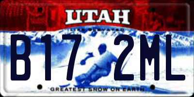 UT license plate B172ML