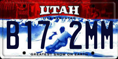 UT license plate B172MM