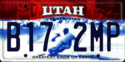 UT license plate B172MP