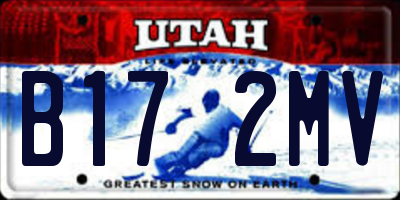 UT license plate B172MV