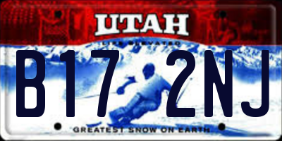 UT license plate B172NJ