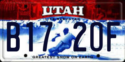 UT license plate B172OF