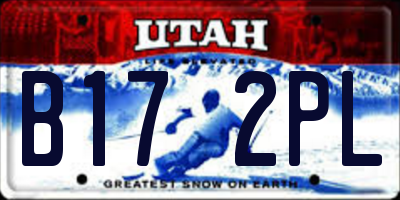 UT license plate B172PL