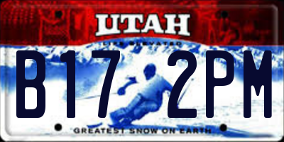 UT license plate B172PM