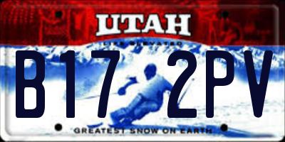 UT license plate B172PV