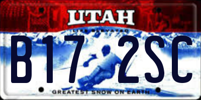 UT license plate B172SC