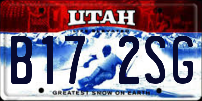 UT license plate B172SG