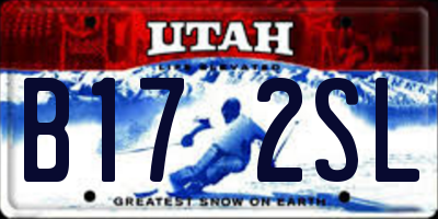 UT license plate B172SL