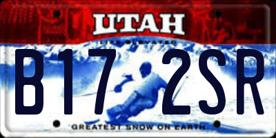 UT license plate B172SR