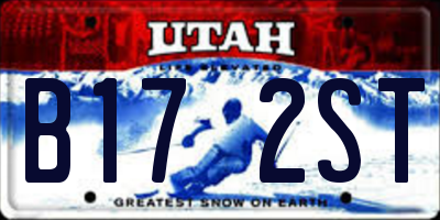 UT license plate B172ST
