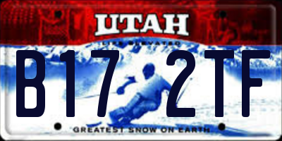 UT license plate B172TF