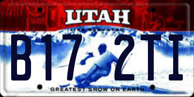 UT license plate B172TI