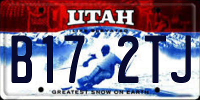 UT license plate B172TJ
