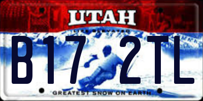 UT license plate B172TL