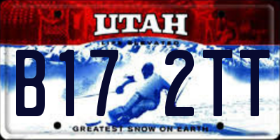 UT license plate B172TT