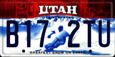 UT license plate B172TU