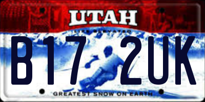 UT license plate B172UK