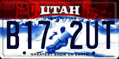 UT license plate B172UT