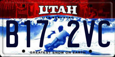 UT license plate B172VC